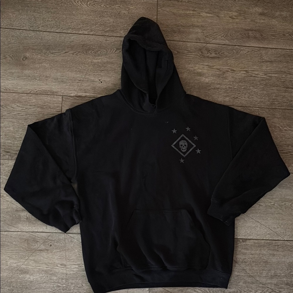 Black Hoodie with Graphic Design